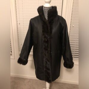 Vintage reversible leather/fur jacket